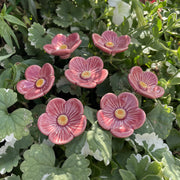 Ceramic Pink Plum Blossoms Stake