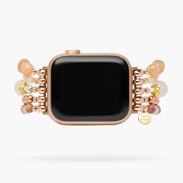 Burgandy Rose Stretch Apple Watch Band