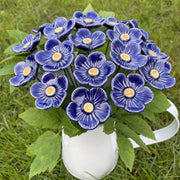 Ceramic Dark Blue Plum Blossom Stake
