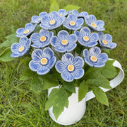 Ceramic Light Blue Plum Blossom Stake