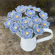 Ceramic Light Blue Plum Blossom Stake