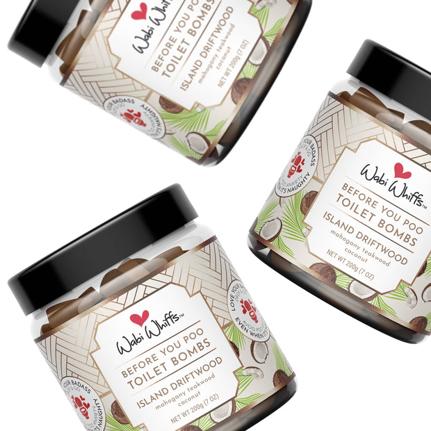 Island Driftwood Fizzing Toilet Love Bombs 200g