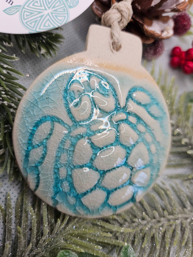 Sea Turtle Ceramic Ornament