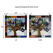 18"H Marely Multicolor Mystical Tree Window Panel