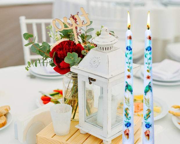 Coastal Sea Life Taper Candle