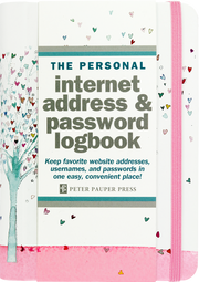 Tree of Hearts Internet Address & Password Logbook