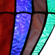 11"H Otis Red Hot Air Balloon Stained Glass Window Panel