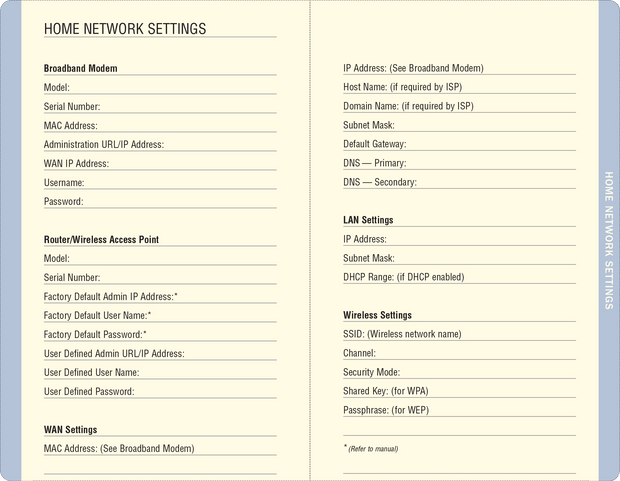 Blue Agate Internet Address & Password Logbook