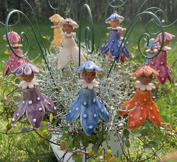Hanging Colorful Flower Fairy on Stem