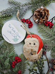 Sandy Santa Ceramic Christmas Ornament