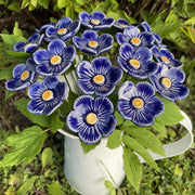 Ceramic Dark Blue Plum Blossom Stake