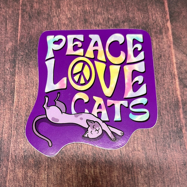 Peace, Love, Cats Decal