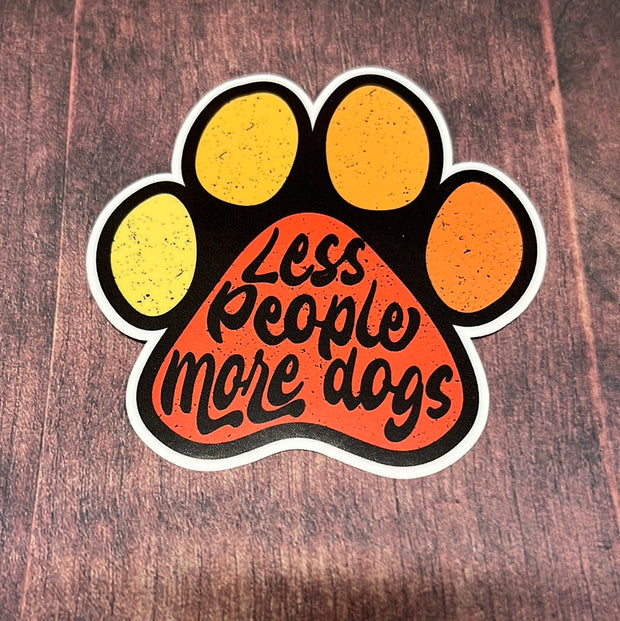 Less People More Dogs Decal