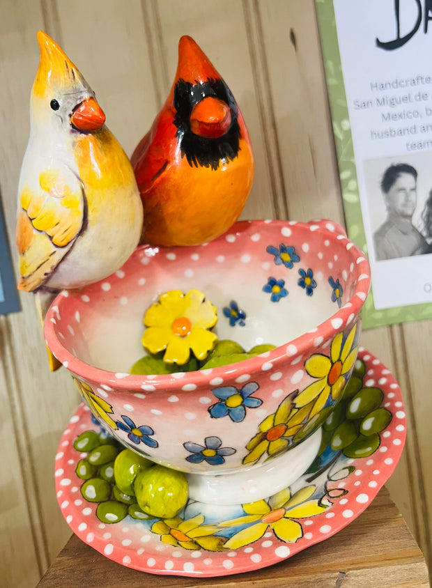 Cardinal Couple Teacup by DaNisha