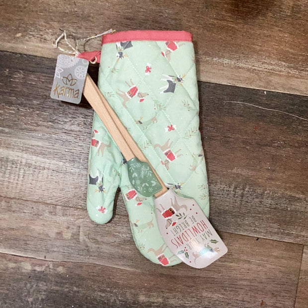 Dog Oven Mitt & Spatula