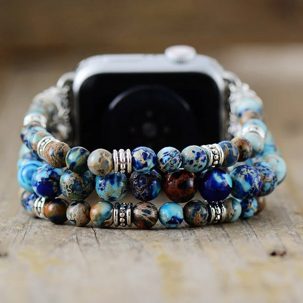 Blue Imperial Jasper Apple Watch Band