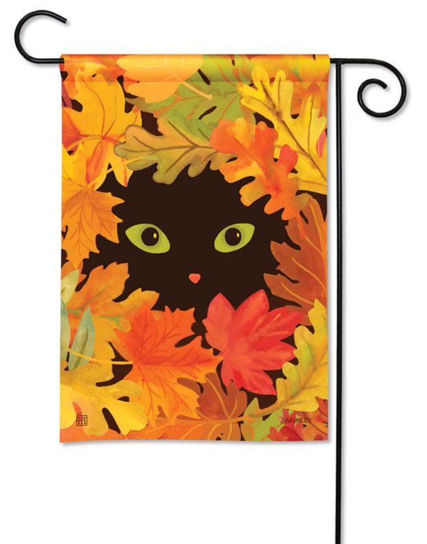 Peek-a-Boo Cat Garden Flag