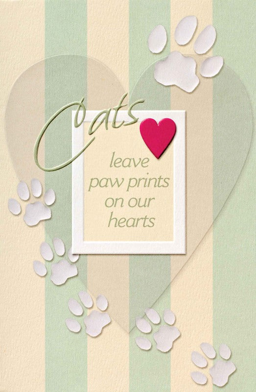 Cat's Paw Pet Sympathy Card