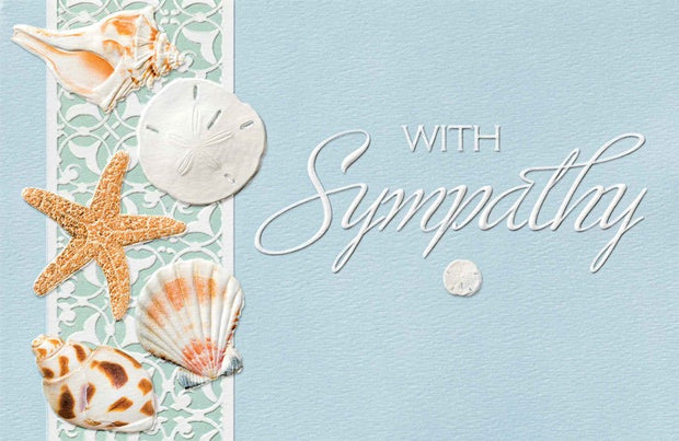 Sea Shell Soiree Sympathy Greeting Card