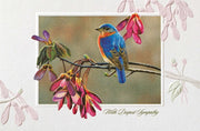 Bluebird in Maple Sympathy Greeting Card