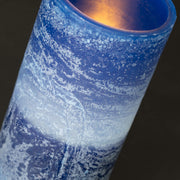 3" x 6” Timber LED Glow Candle - English Blue