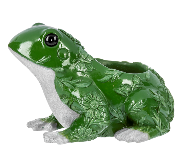 Polyresin Frog Planter