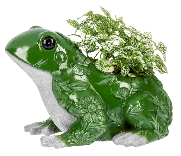 Polyresin Frog Planter