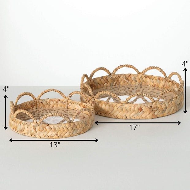 Woven Patterned Trays, 2 sizes