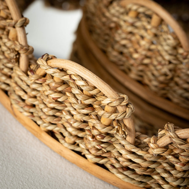 Woven Mirrored Tray, 2 sizes