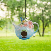 Porcelain Teapot Birdhouses, 7 Styles
