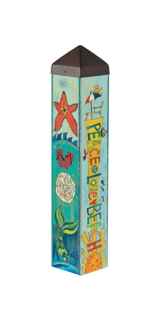 Peace Love Beach 20" Art Pole