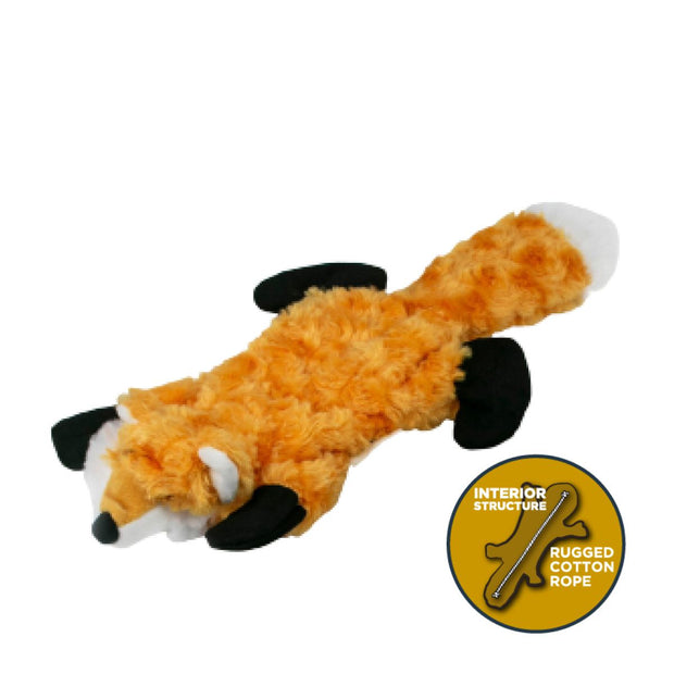 Plush Stuffless Fox Squeaker Toy