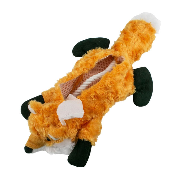 Plush Stuffless Fox Squeaker Toy