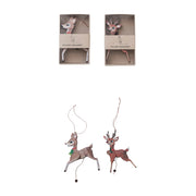 Recycled Paper Deer Pull Ornament, Two Styles