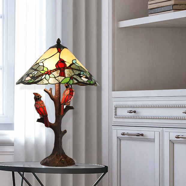 23.75"H Remi Multicolor Triple-Lit Cardinal Table Lamp