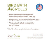 Bird Tweets Bird Bath Art Pole