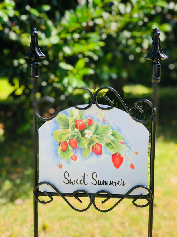Strawberries Sweet Summer Garden Sign