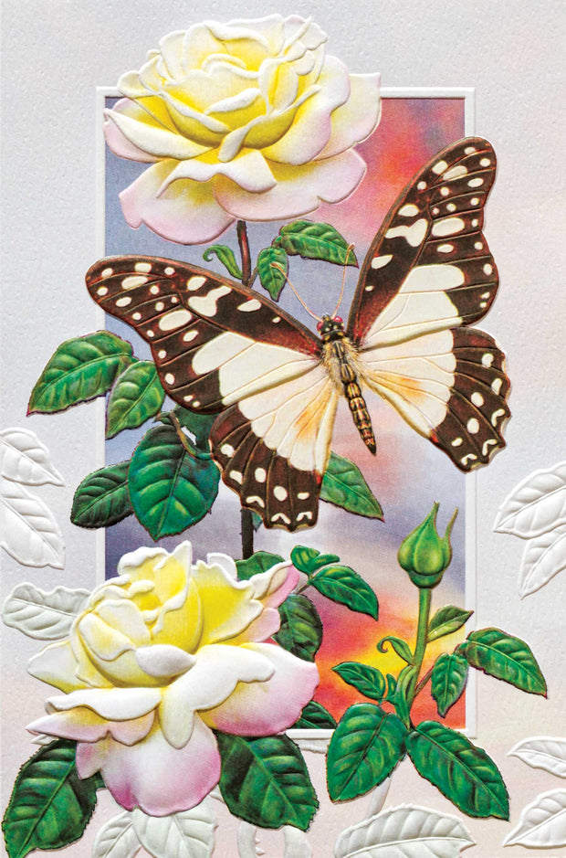 White Lady Swallowtail Birthday Greeting Card