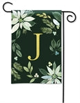 Poinsettia Joy Monogram Garden Flag