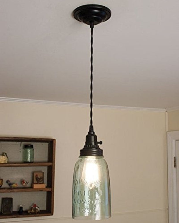 Colonial Tinworks Pendant Lamp Ceiling Canopy Kit, Black