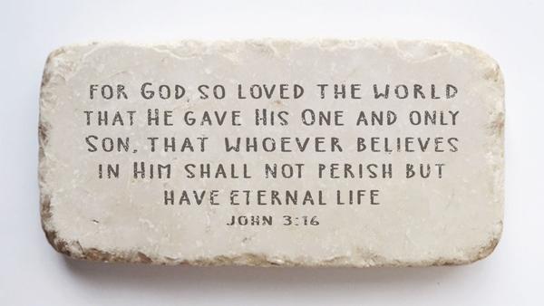 John 3:16 Scripture Stone