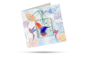 Hummingbird - Greeting Card With Fused Glass Gift