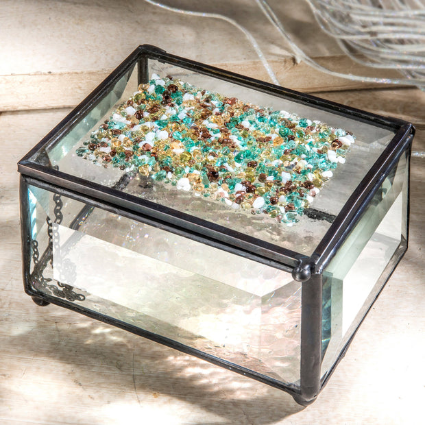 Fused Glass Box With Beveled Sides