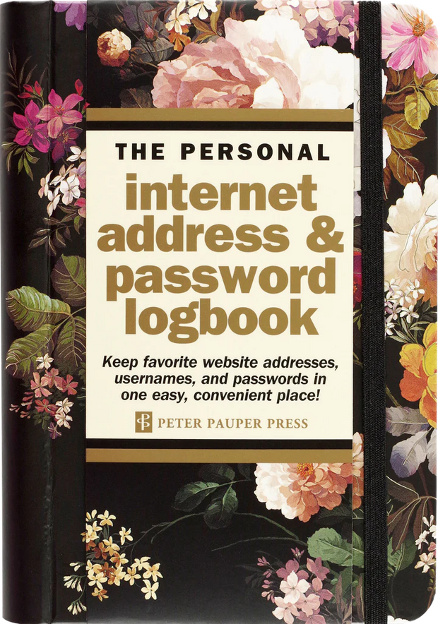 Midnight Floral Internet & Password Logbook