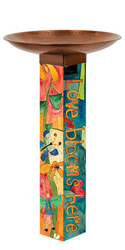 Studio-M Love Garden Bird Bath Art Pole