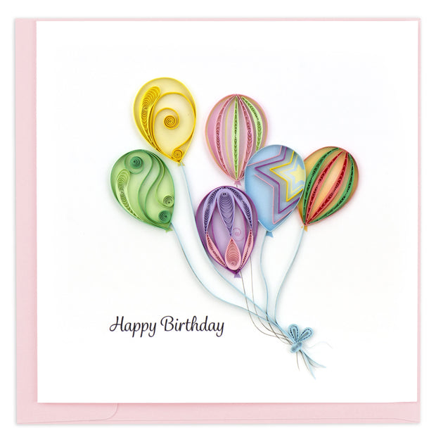 Colorful Balloon Quilling Card