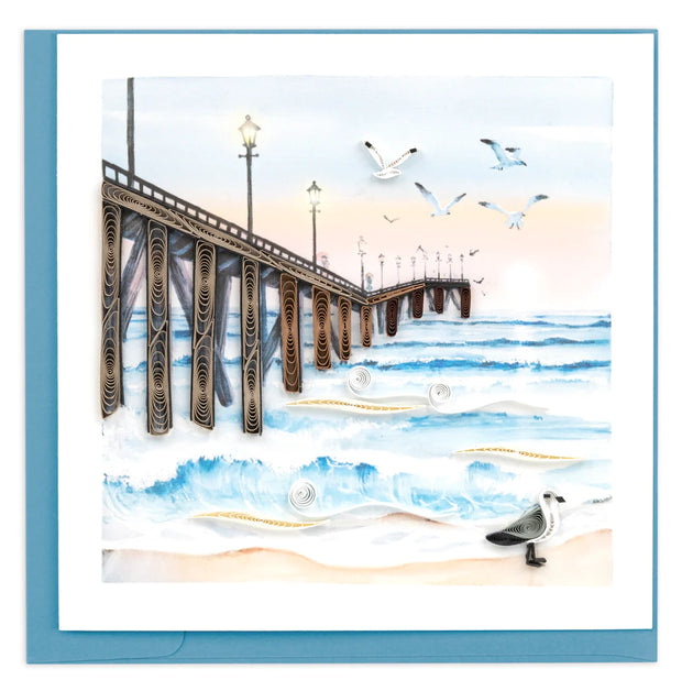 Seagull Pier Quilling Card