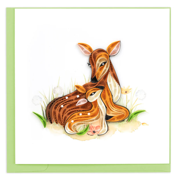 Doe and Fawn Quilling Card