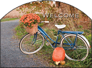 Autumn Bicycle Garden Slate Sign 