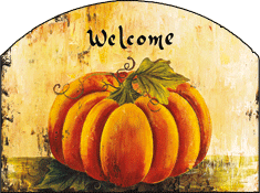 Big Pumpkin Garden Slate Sign